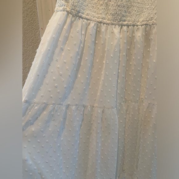 Merokeety Women’s Short Sleeve Swiss Dot Dress, White -Medium - Picture 11 of 11